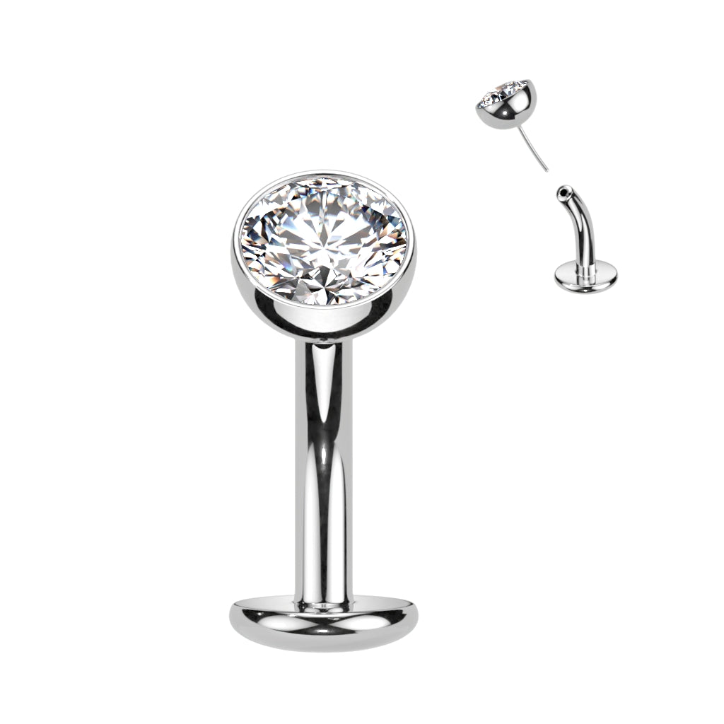 14G Implant Grade Titanium Threadless Floating (8MM) Belly Button Ring