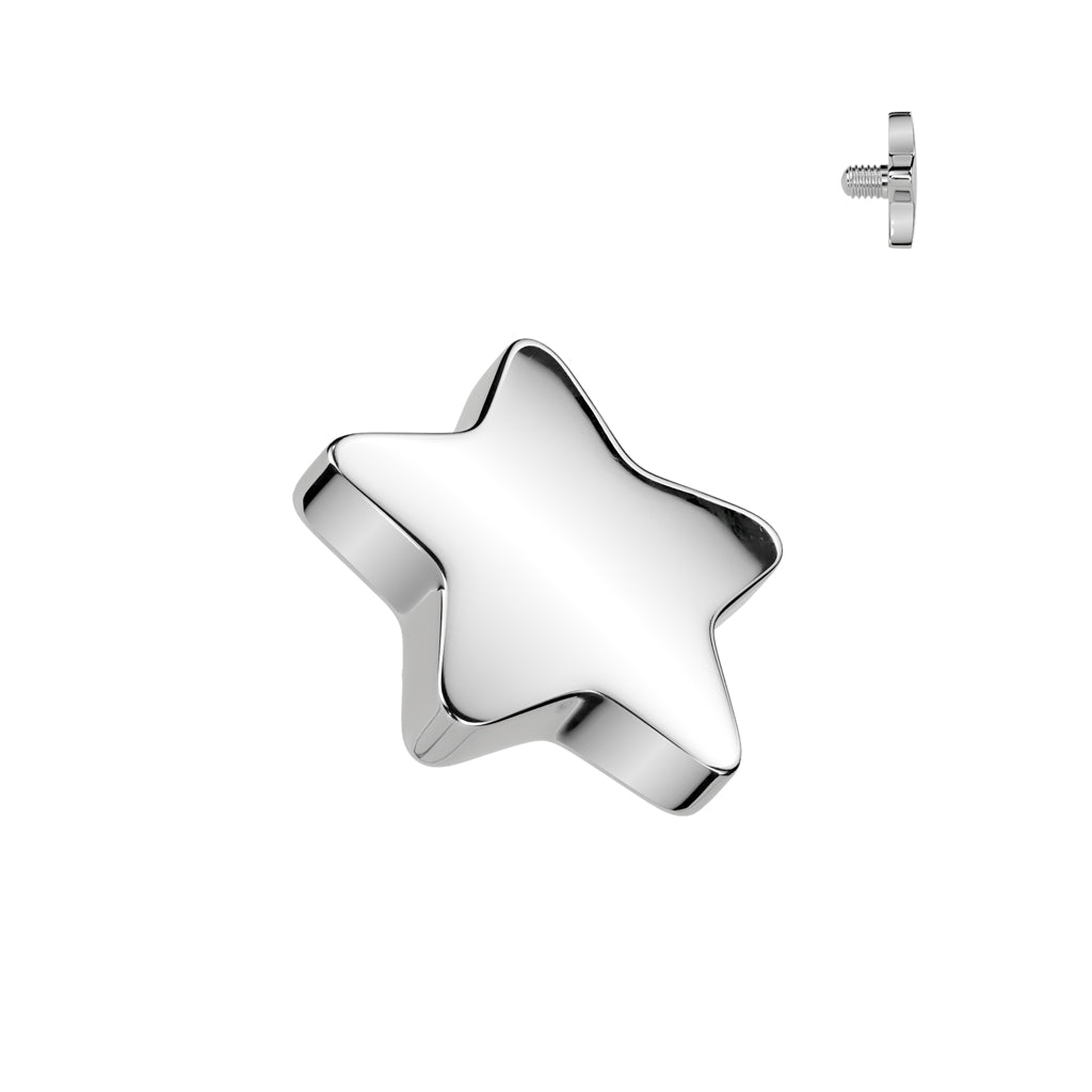 Implant Grade Titanium Internally Threaded Flat Star Top