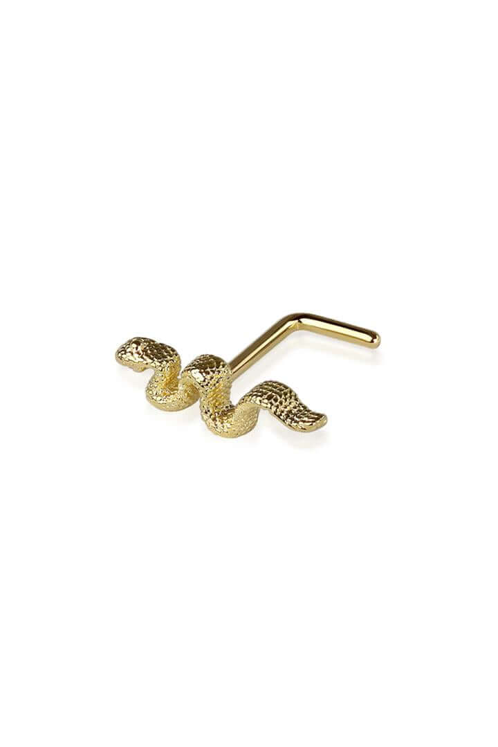 20G SNAKE SURGICAL STEEL L- SHAPE NOSE RING