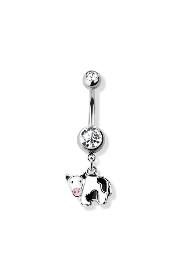 14G Surgical Steel Mow Cow 3/8" (10MM) Belly Ring