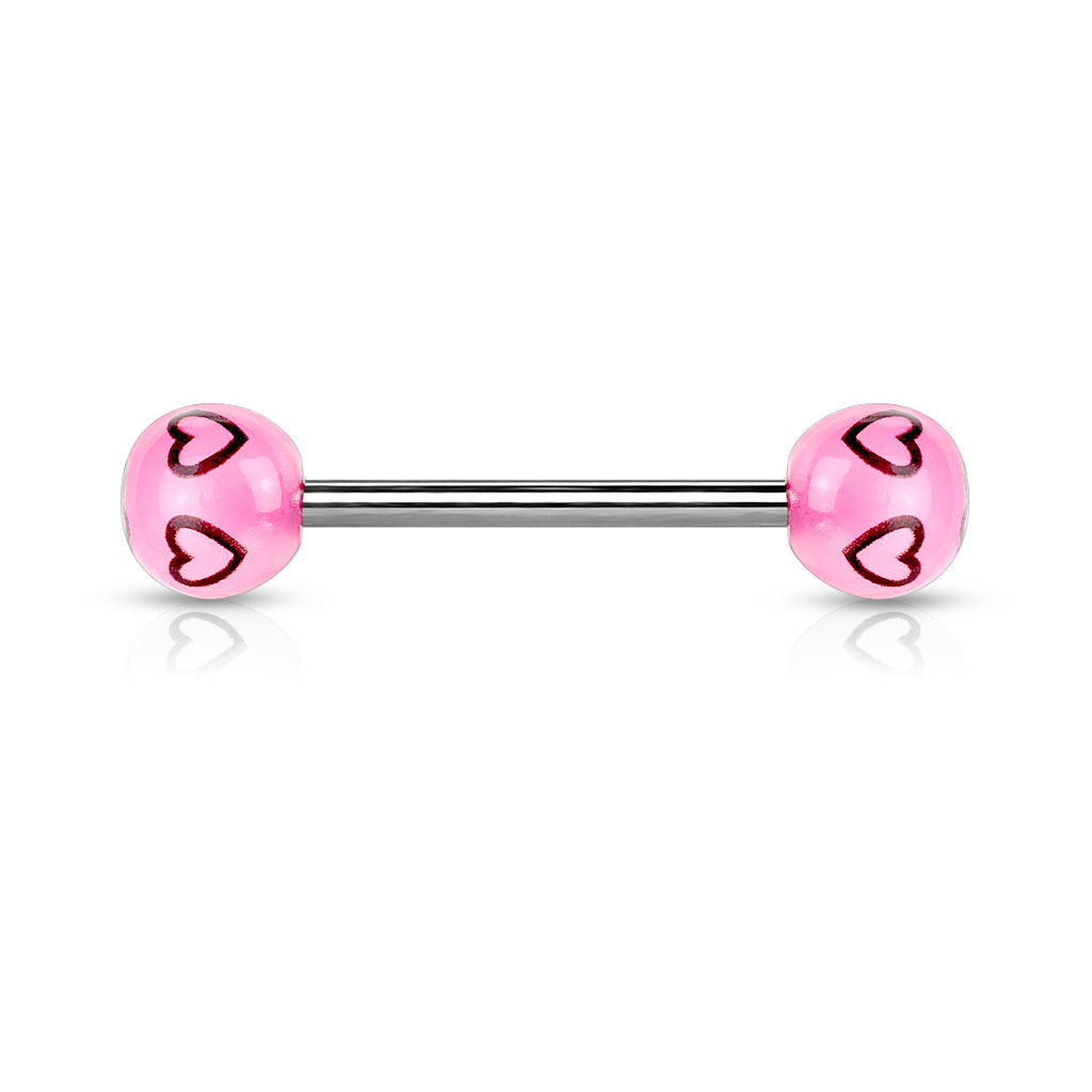 14G Multi Heart Tongue Ring (16MM)