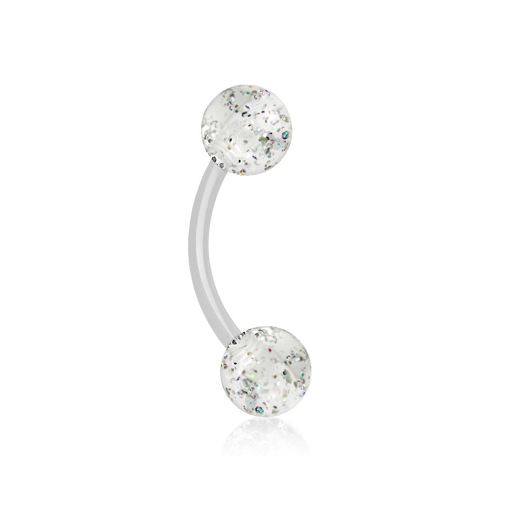 Ultra Glitter Acrylic Balls Flexible Eyebrow Curve