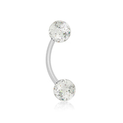 Ultra Glitter Acrylic Balls Flexible Eyebrow Curve
