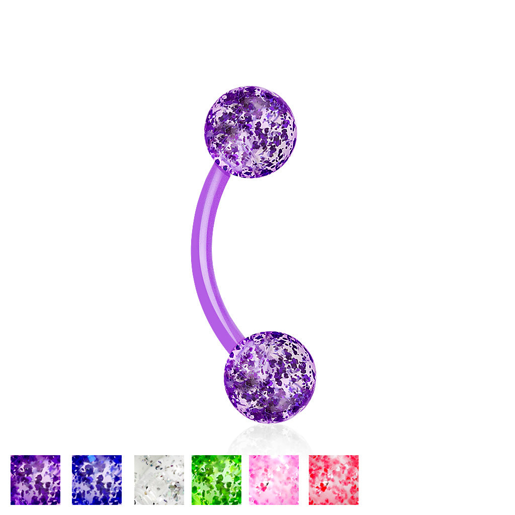 Ultra Glitter Acrylic Balls Flexible Eyebrow Curve