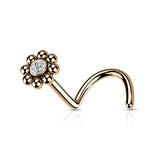 Beaded Ball Edge Surgical Steel Nose Screw Rings