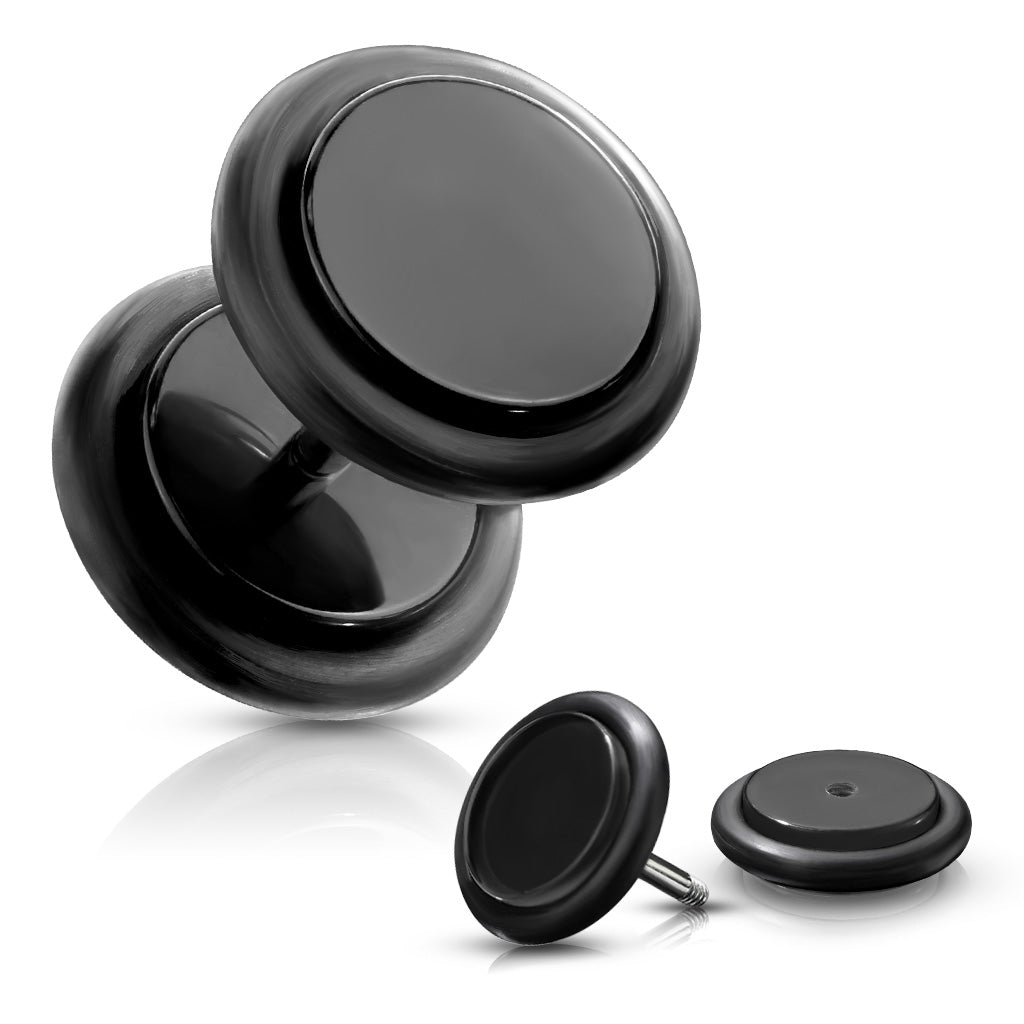 A Pair Of 16G Fake Acrylic Plug with O-rings