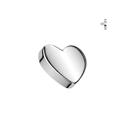 Implant Grade Titanium Internally Threaded Flat Heart Top
