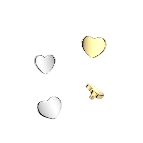 Implant Grade Titanium Internally Threaded Flat Heart Top