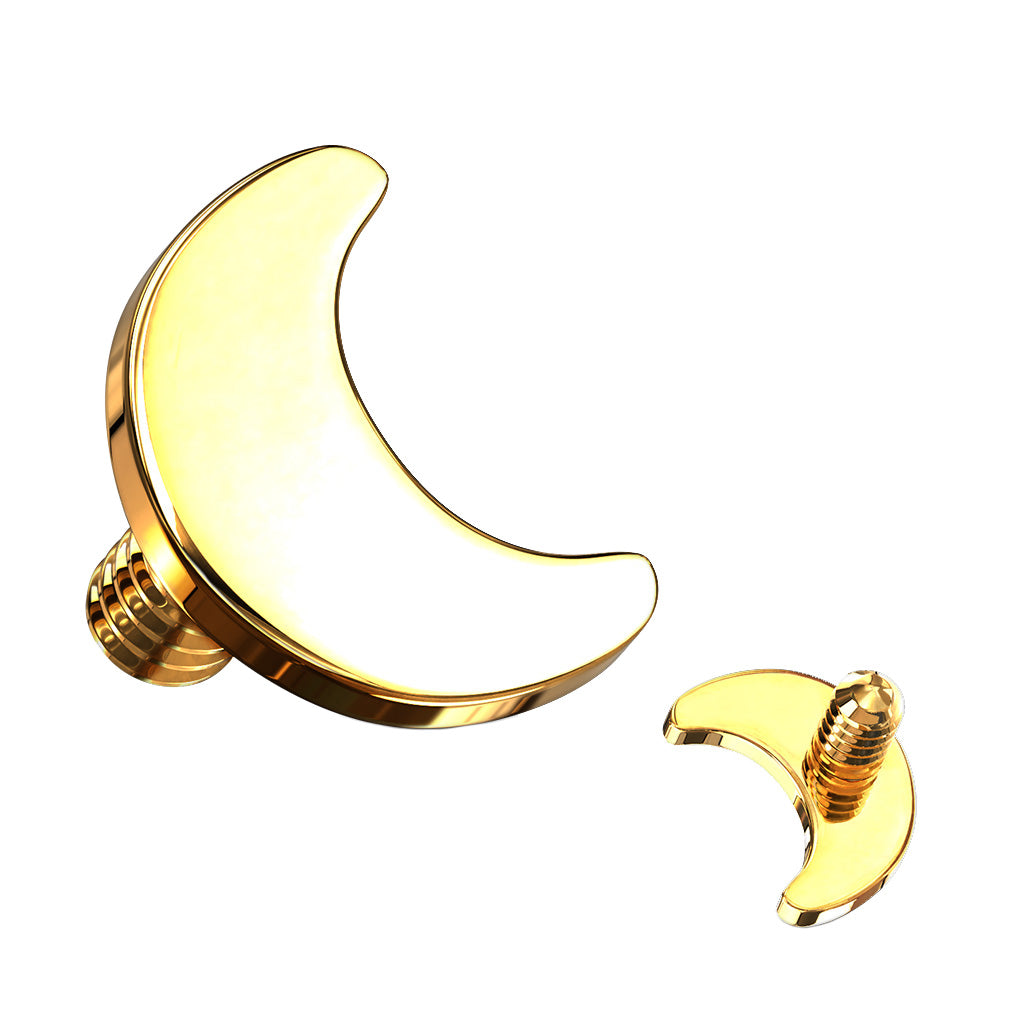 Implant Grade Titanium Internally Threaded Flat Crescent Moon Top