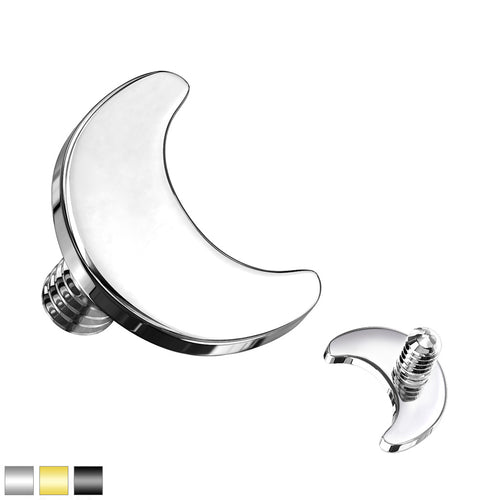 Implant Grade Titanium Internally Threaded Flat Crescent Moon Top