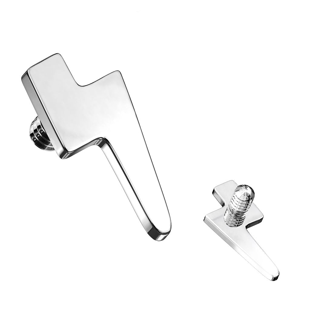 Implant Grade Titanium Internally Threaded Flat Lightening Bolt Top