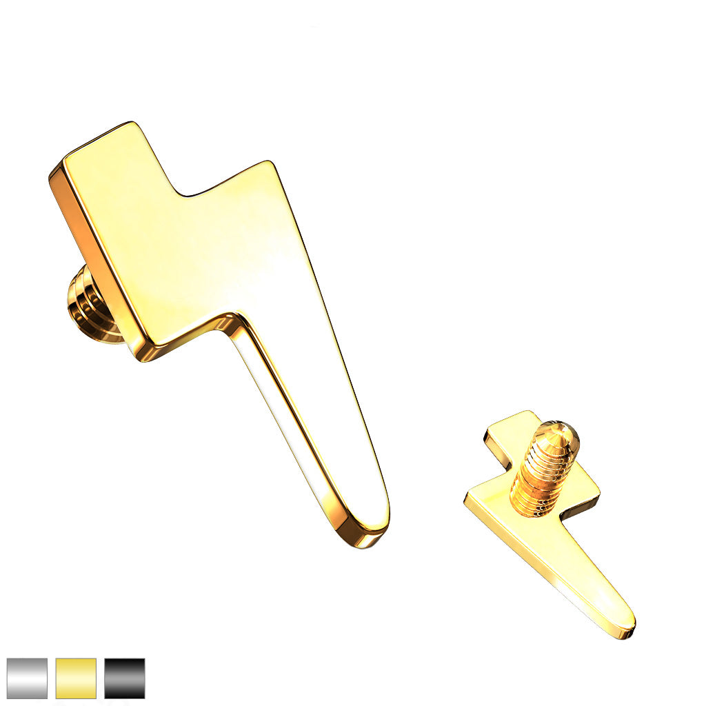 Implant Grade Titanium Internally Threaded Flat Lightening Bolt Top