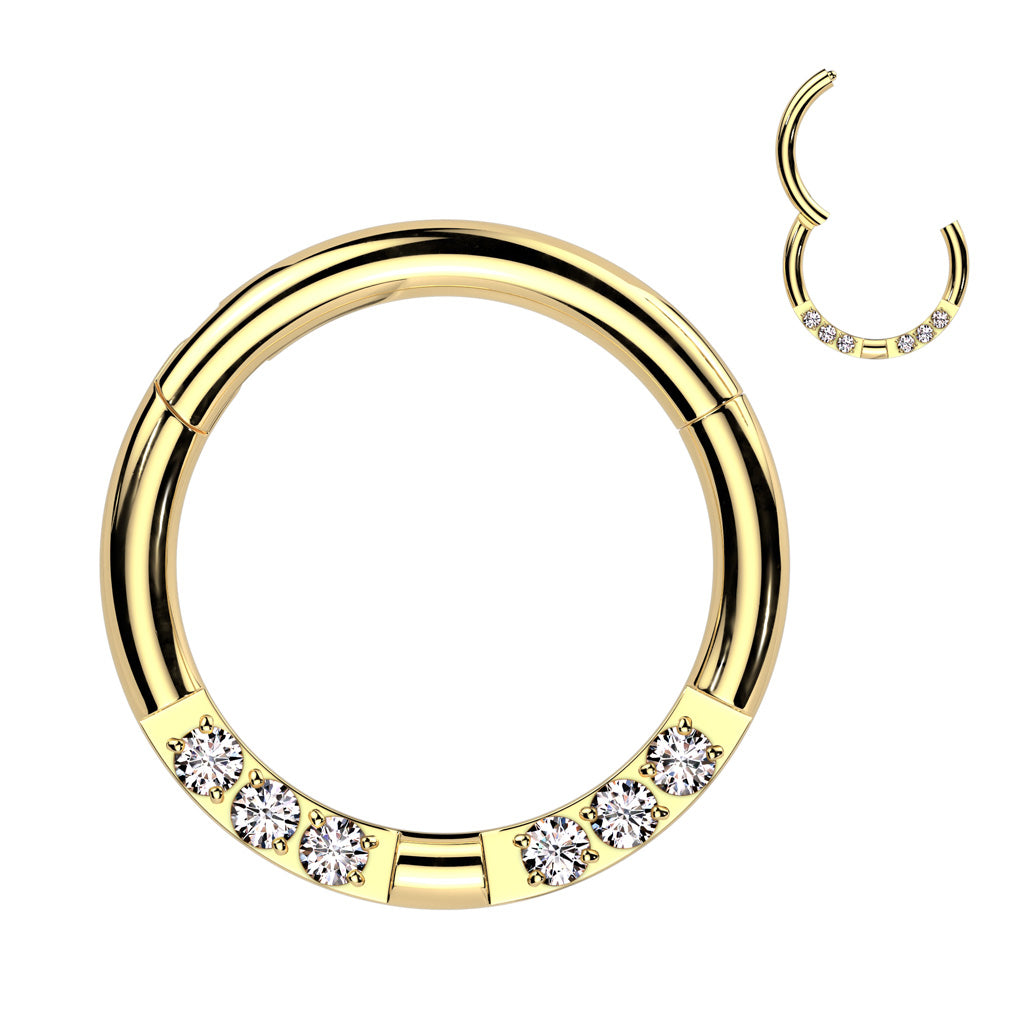 Surgical Steel Hinged Segment Ring With Double Forward