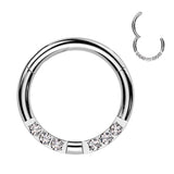 Surgical Steel Hinged Segment Ring With Double Forward