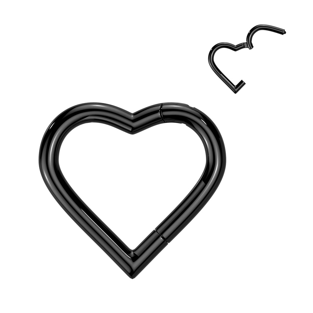 Implant Grade Titanium Heart Hinged Segment Hoop Ring