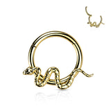 Implant Grade Titanium Hinged Segment Hoop Ring With Snake