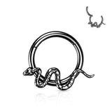 Implant Grade Titanium Hinged Segment Hoop Ring With Snake