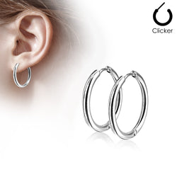 Pair of 20G Stainless Steel Hoop Earrings