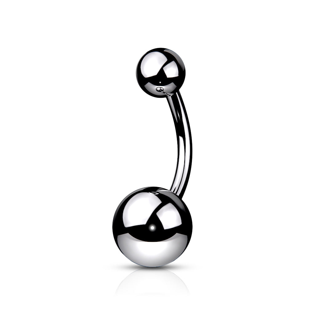 14G Titanium Externally Threaded Ball (10MM) Belly Button Ring