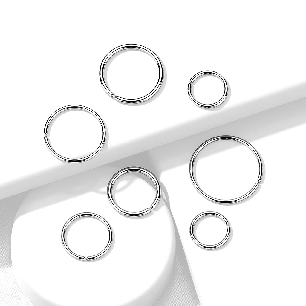 20G Titanium Bendable Hoop For Nose & Ear Piercings