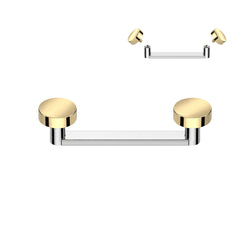 Implant Grade Titanium Internally Threaded Flat Surface Barbell With 2mm Rise and Titanium Flat Round Tops